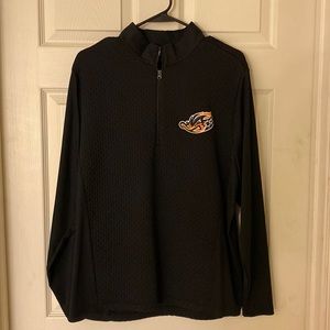 Akron RubberDucks Men’s Large Quarter Zip Puller Over - Black